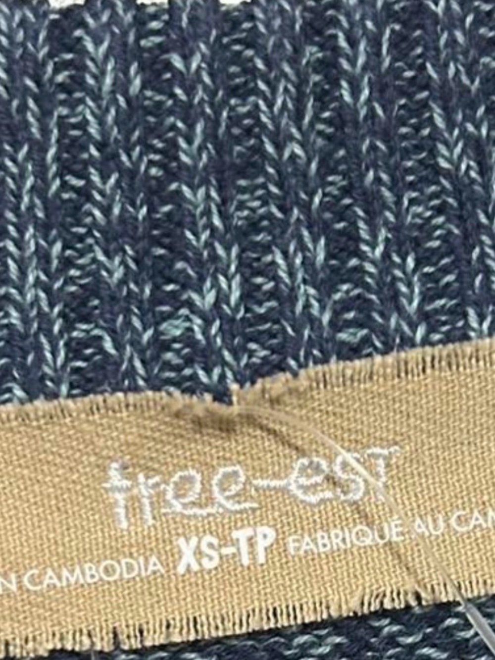 Free People SET: Button Up Sweater Set, 100% Cotton Blue Sea Combo, NEW - Picture 8 of 10